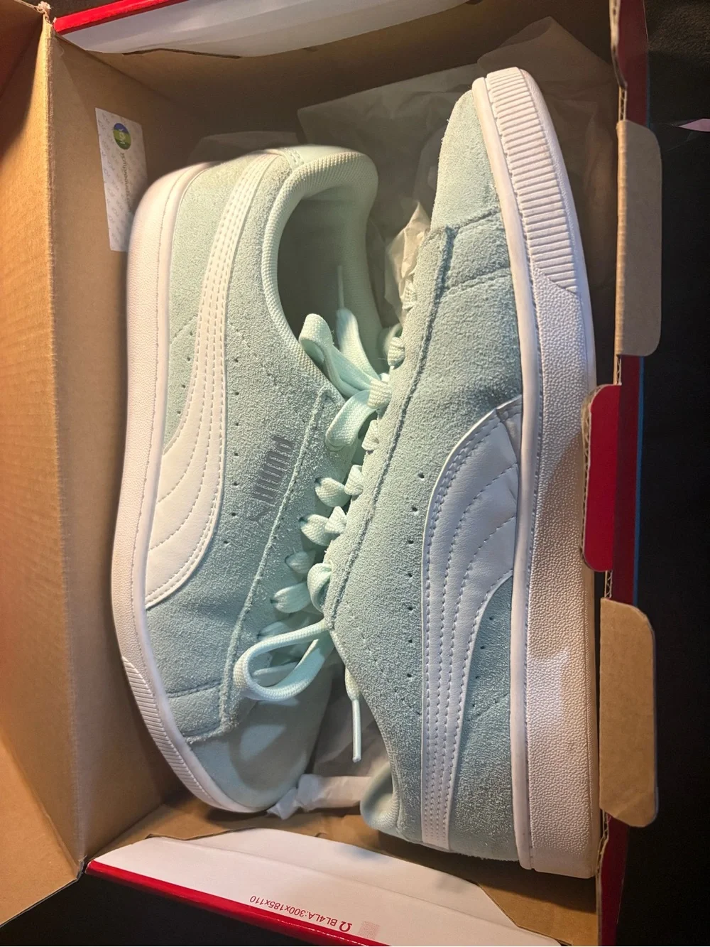 Puma Vikky v2 Mint Green and White Women's Sneakers